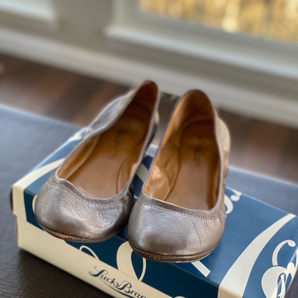 Lucky Brand Emmie NIB Tobacco Flats - 8.5